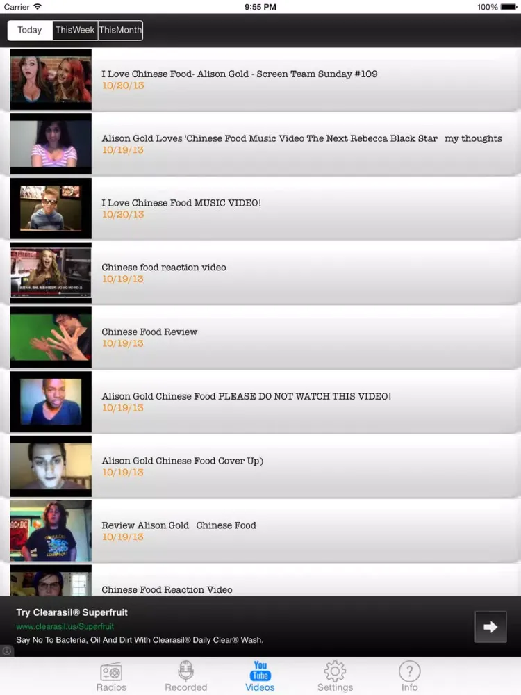 Zrzuty ekranu China Radio iPad 