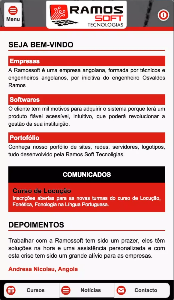 Capturas de pantalla de RamosSoft Tecnologia Angola