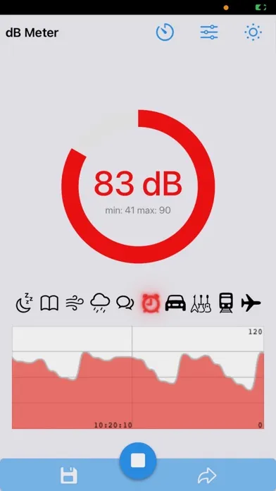 Скриншоты dBMeter - Decibelmeter