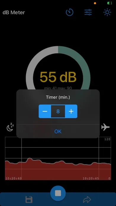 Скриншоты dBMeter - Decibelmeter