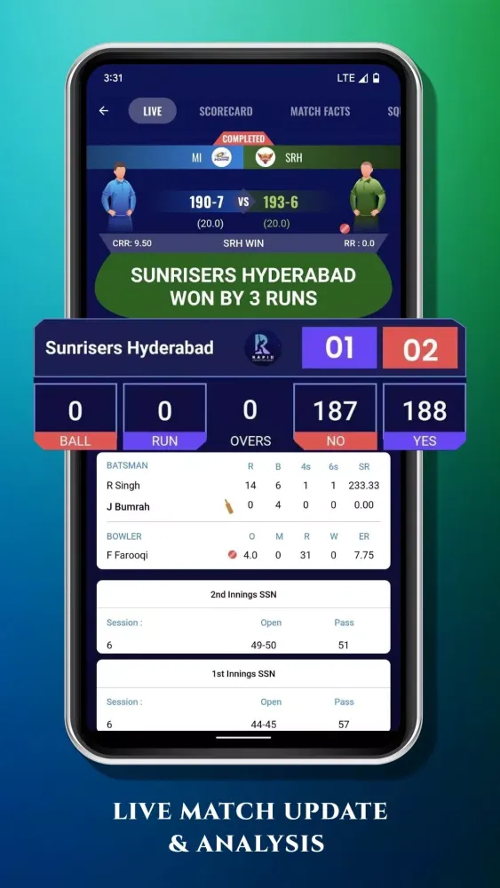 Rapid Cricket Live Line Screenshots