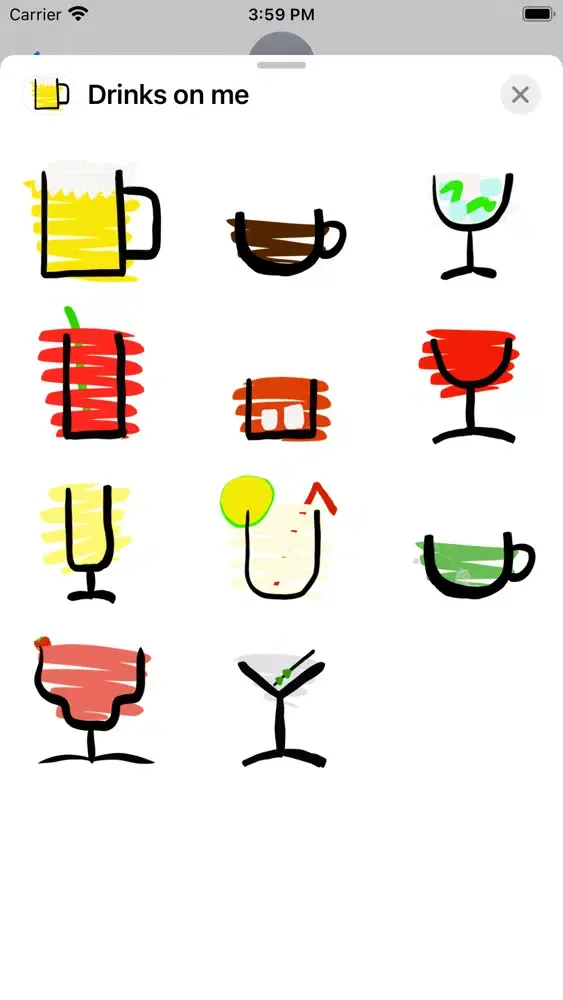 Sticker drinks স্ক্রিনশট