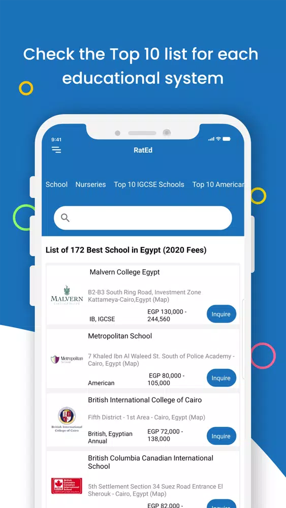 RatEd – Best School Finder Screenshots