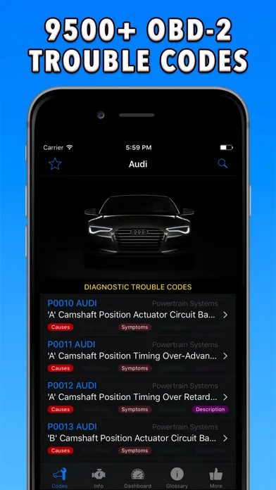 OBD-2 Audi سکرین شاٹس