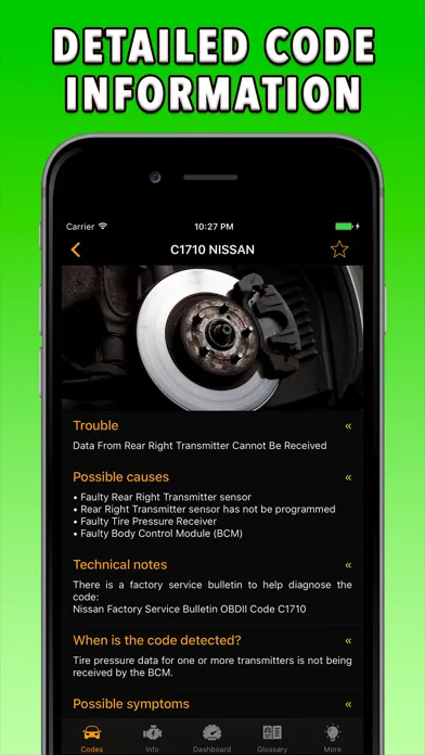 ภาพหน้าจอของ Nissan App!