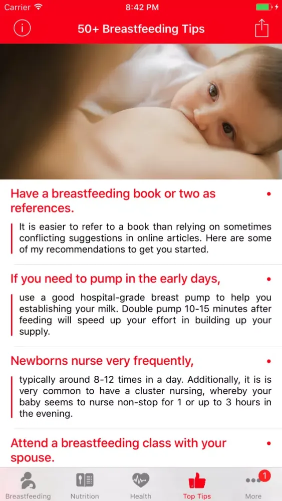 Capturas de pantalla de Breast Feeding App