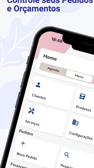 Tangkapan layar Nooty - Clientes e Orçamentos