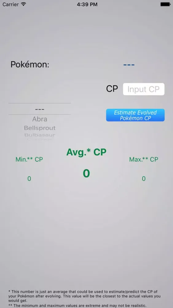 CP Estimator: Evolution CPEstimator for Pokemon Go应用截图