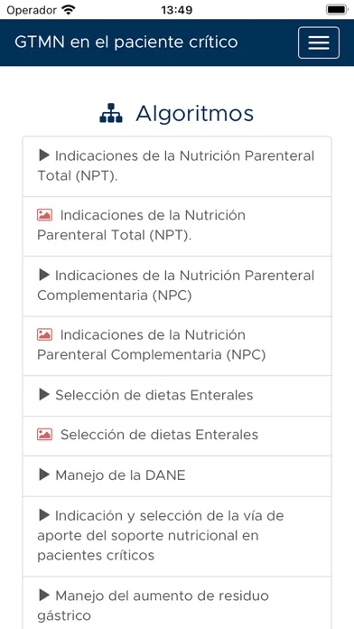 Guía Nutricional en UCI スクリーンショット