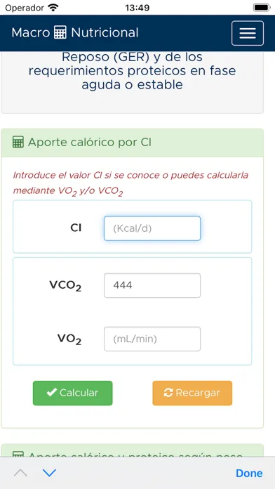 Guía Nutricional en UCI スクリーンショット