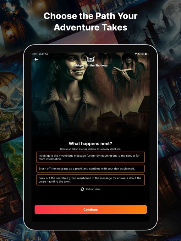 Endless Adventure: AI Stories iPad  Screenshots