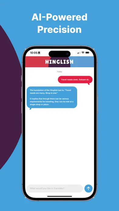Capturas de tela do Hinglish Translator