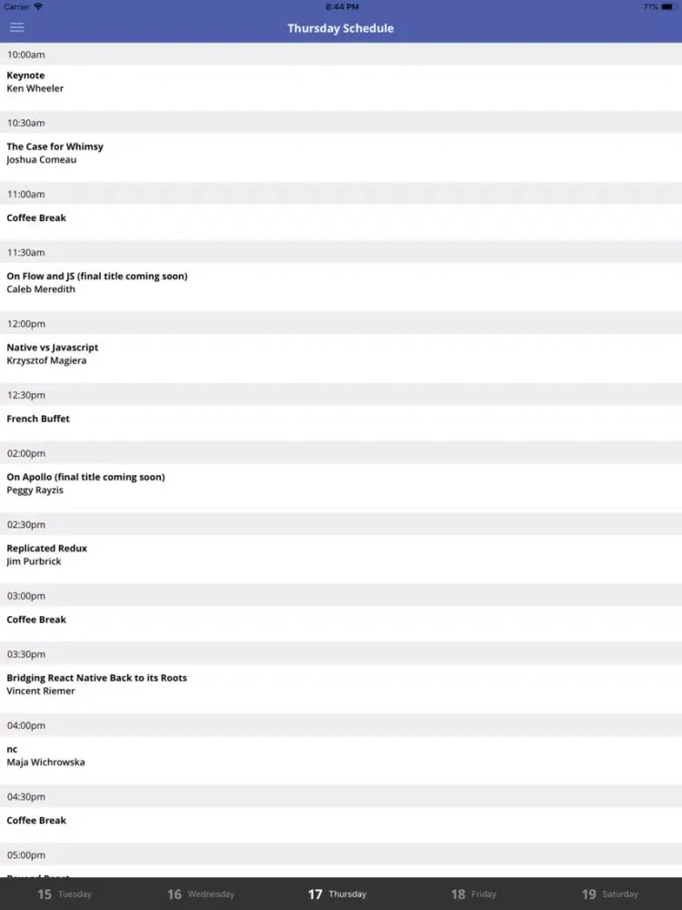 Zrzuty ekranu ReactEurope Official App iPad 