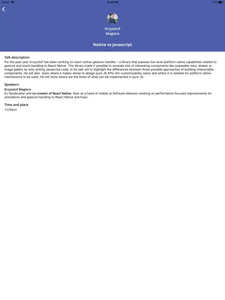Zrzuty ekranu ReactEurope Official App iPad 