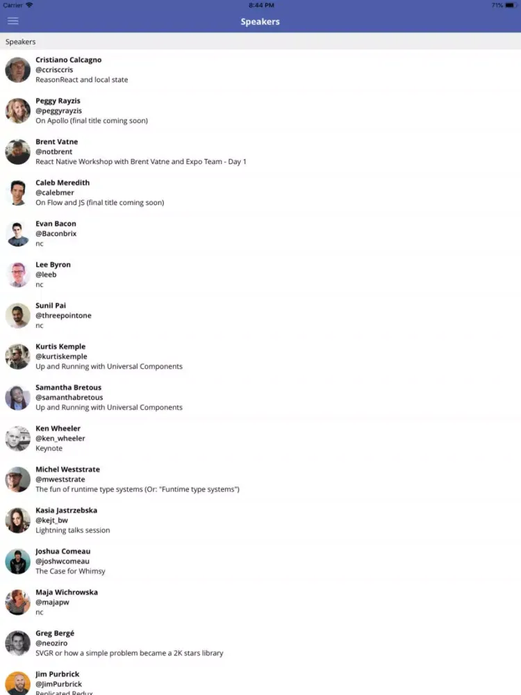 Zrzuty ekranu ReactEurope Official App iPad 