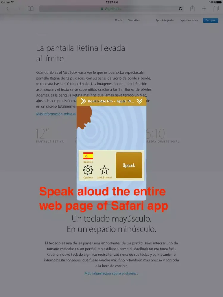 ReadToMe 2 (Text-to-Speech) iPad  Screenshots