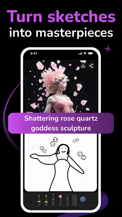 Zrzuty ekranu RealTime Drawing by ArtFlow AI