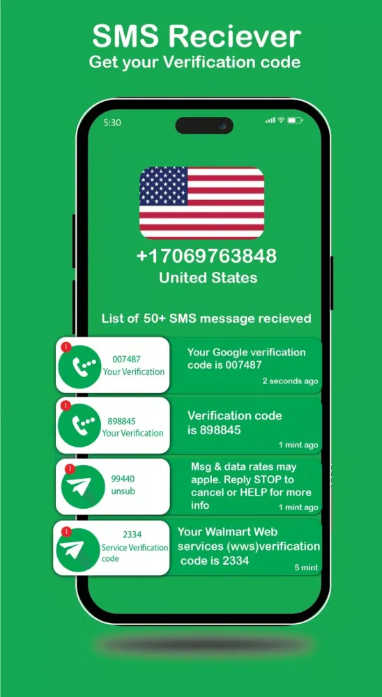 Temporary Phone Number स्क्रीनशॉट