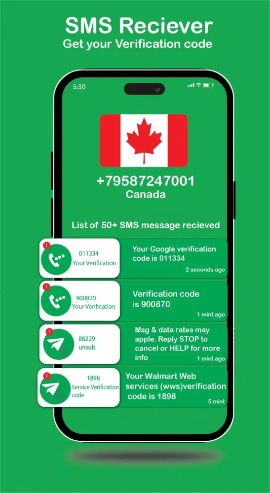 Temporary Phone Number स्क्रीनशॉट