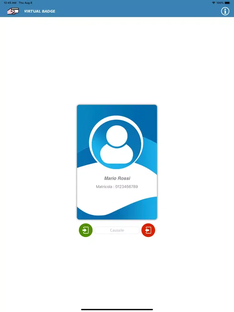 Virtual Badge iPad  Ekran Görüntüleri