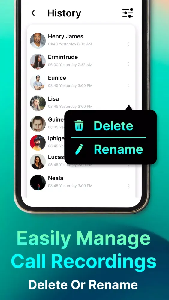 Auto Call recorder App Ekran Görüntüleri