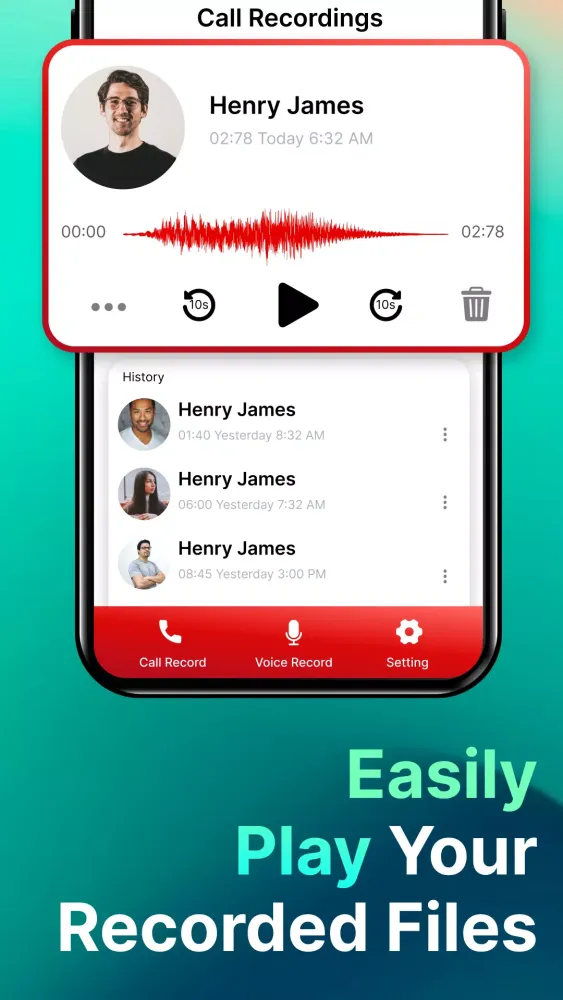 Auto Call recorder App Ekran Görüntüleri
