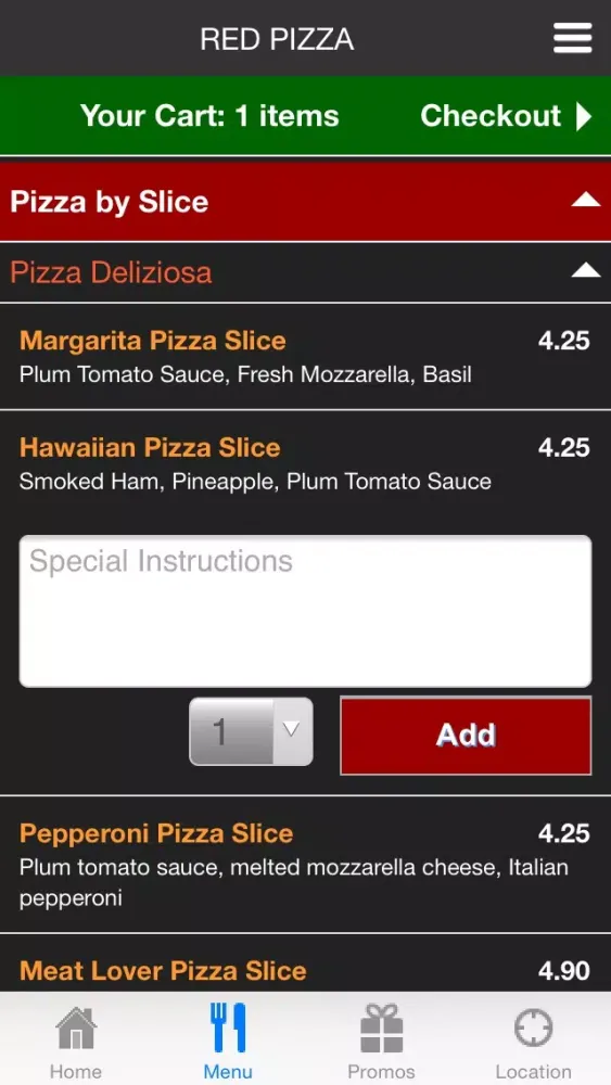 ภาพหน้าจอของ Red Pizza