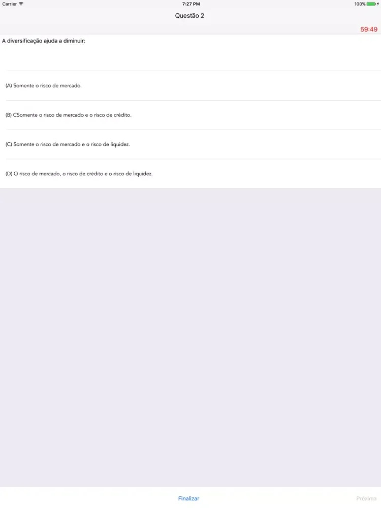 Simulado CPA 10 OFFLINE - 2019 iPad  Ekran Görüntüleri