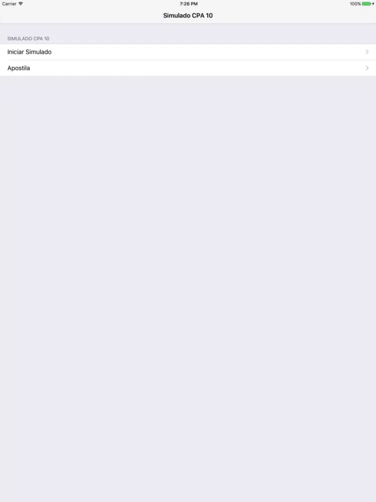 Simulado CPA 10 OFFLINE - 2019 iPad  Ekran Görüntüleri