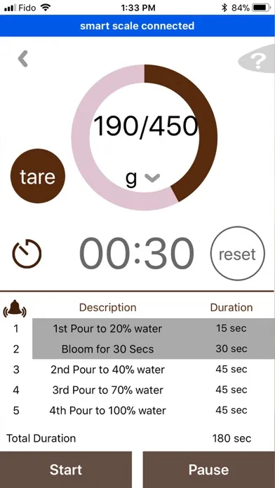 Pour Over Coffee scale 스크린샷