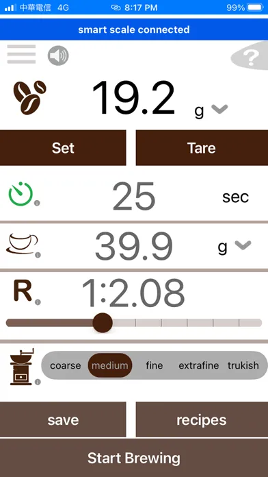 Tangkapan layar Espresso Scale with Timer