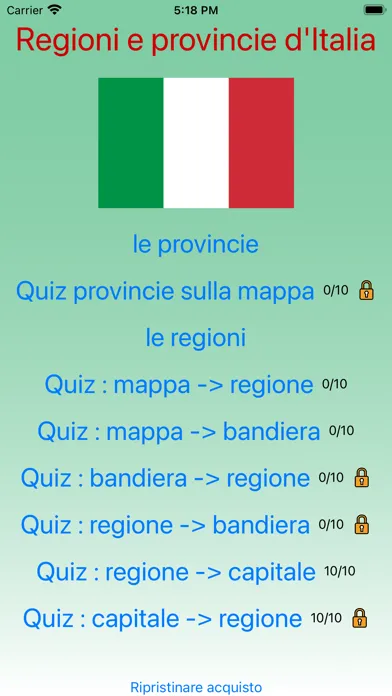 Regioni e provincie d'Italia स्क्रीनशॉट