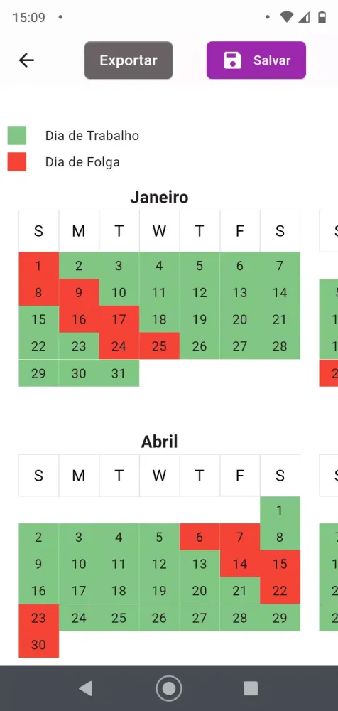 Ảnh chụp màn hình của Create Work Shift Schedule
