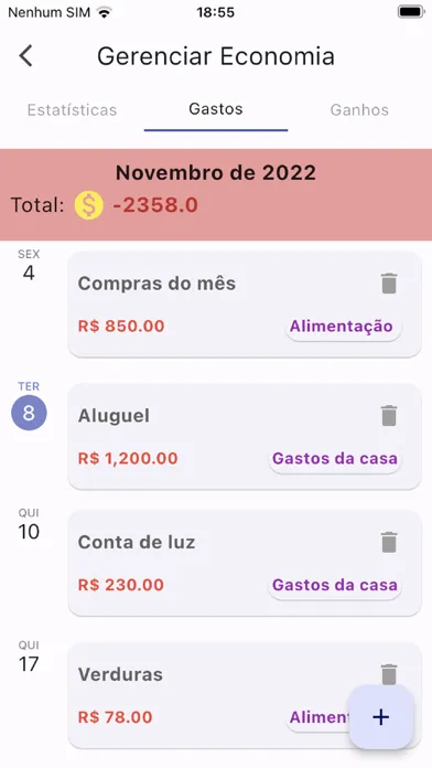 Zrzuty ekranu Controle de Gastos e Economia