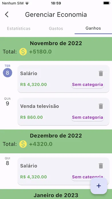 Zrzuty ekranu Controle de Gastos e Economia