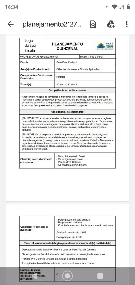 تصاویر Plano de Aula BNCC (Fund/Méd)