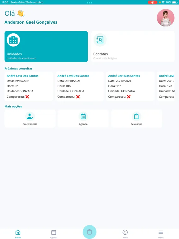 Tangkapan skrin Conecta Religare iPad 