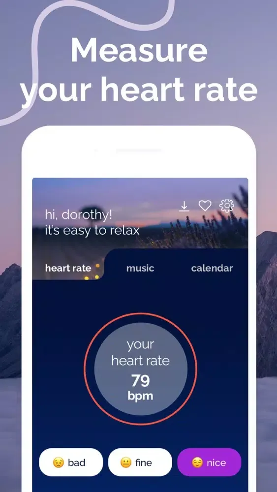 Capturas de tela do Pulse Rate. Relax for you.