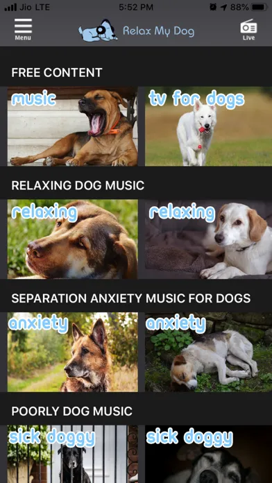 Скриншоты RelaxMyDog - Relaxing Music TV