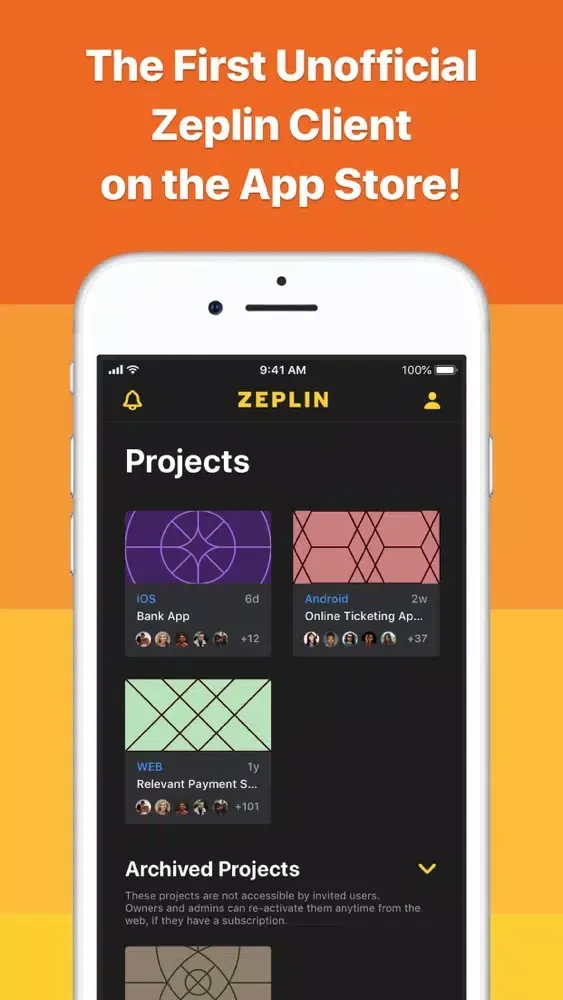 Zrzuty ekranu Zeplin Client