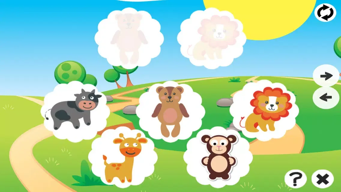 Tangkapan layar Animals Memorize! Learning and concentration game for children with pets