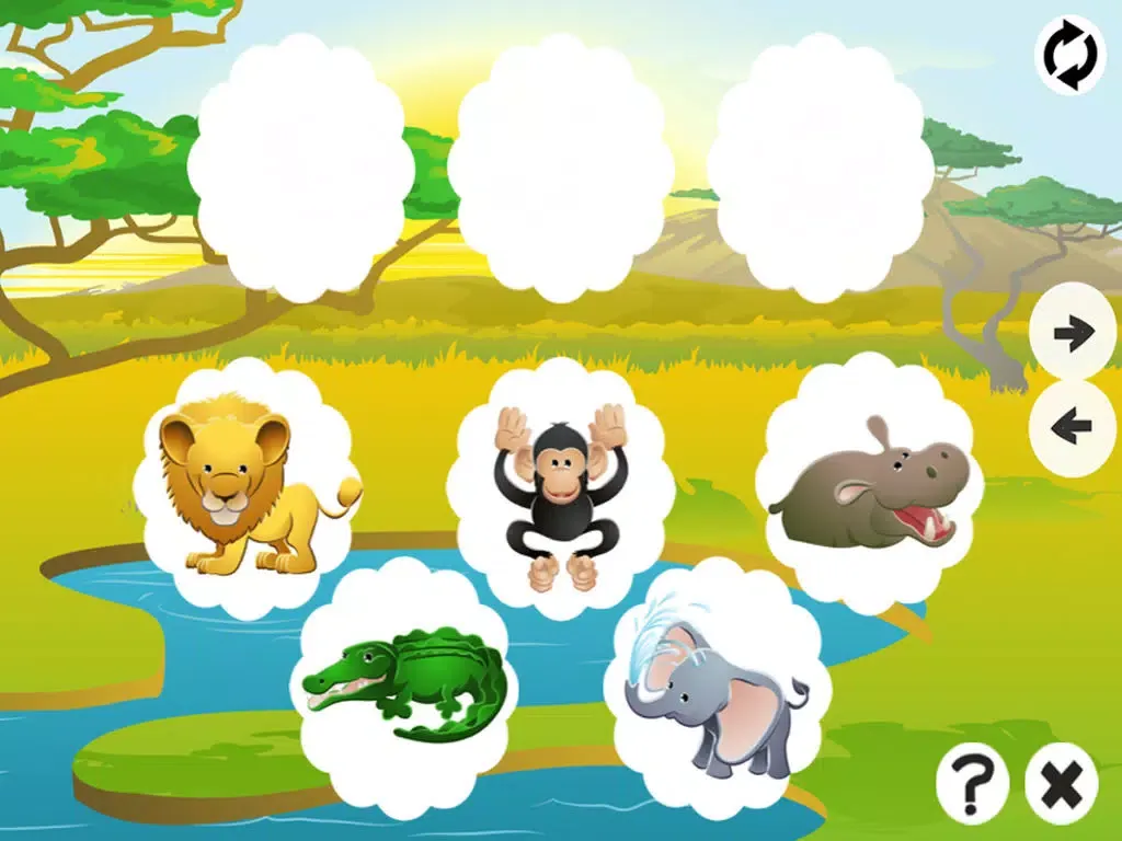 Animal Memorize! Learning game for children with safari animals iPad  स्क्रीनशॉट