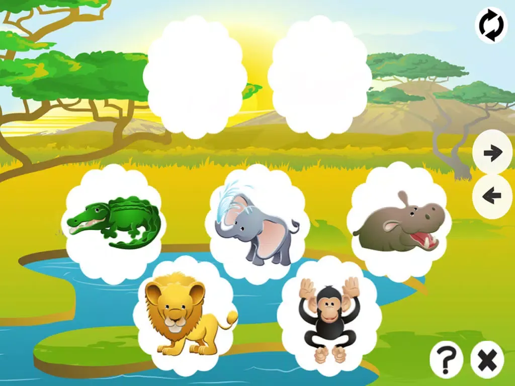Animal Memorize! Learning game for children with safari animals iPad  स्क्रीनशॉट