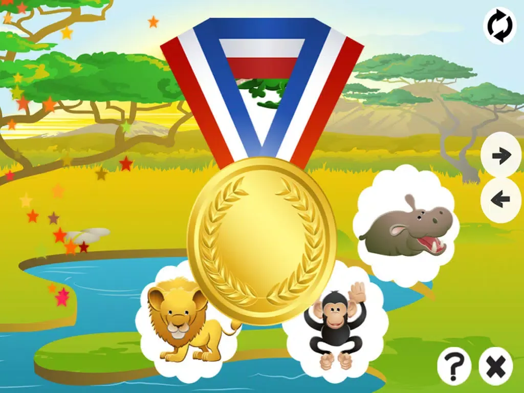 Animal Memorize! Learning game for children with safari animals iPad  स्क्रीनशॉट