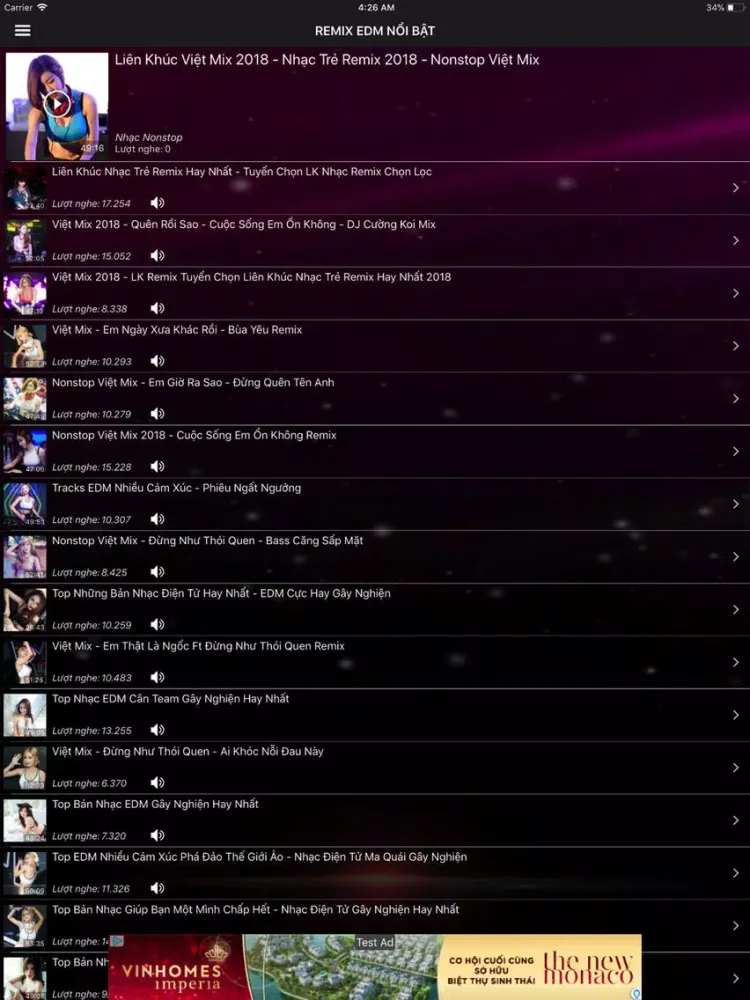 Nhac Remix EDM - Nhac Nonstop iPad  Screenshots