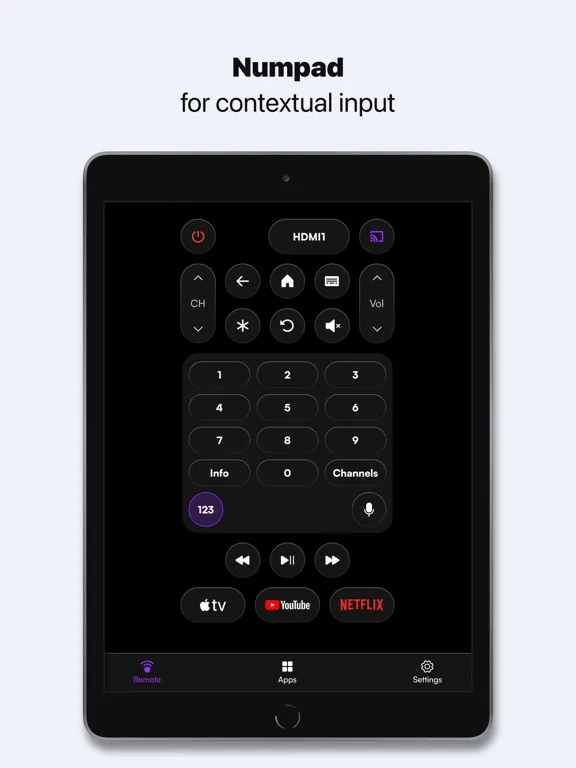 TV Remote Control Universal · iPad  Screenshots