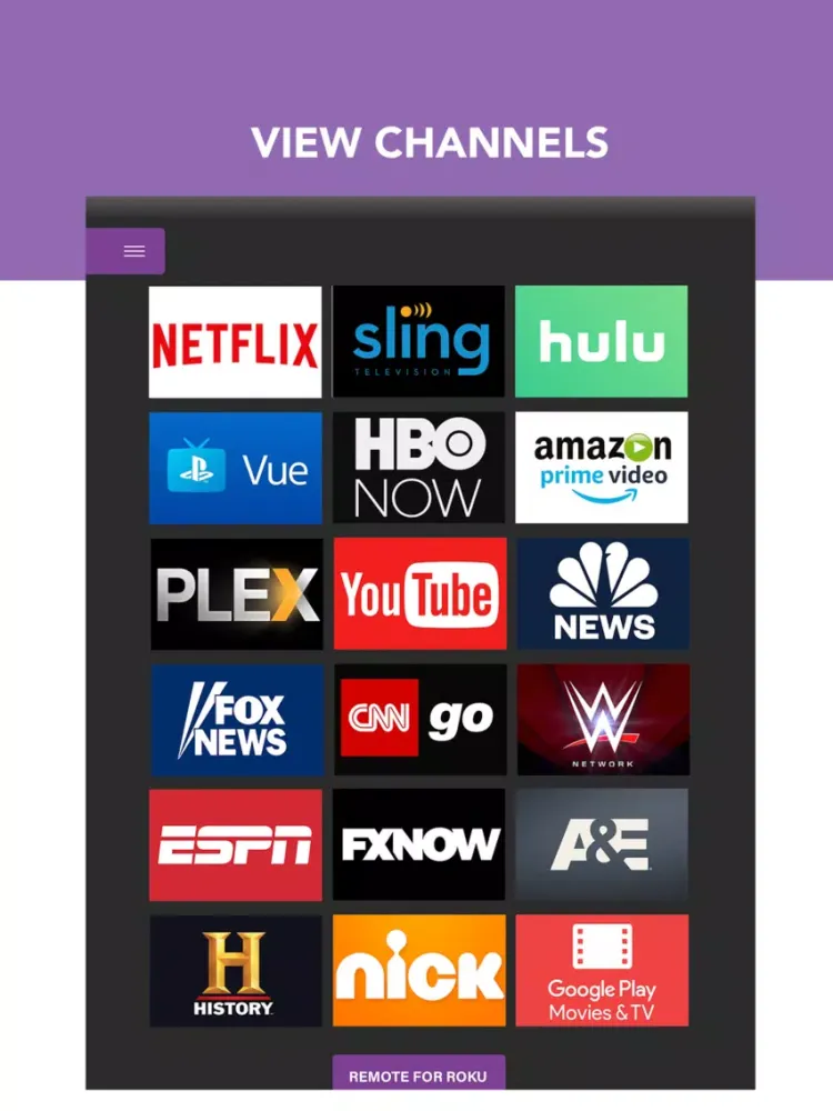 Roku Remote - SmartRoku iPad 應用截圖