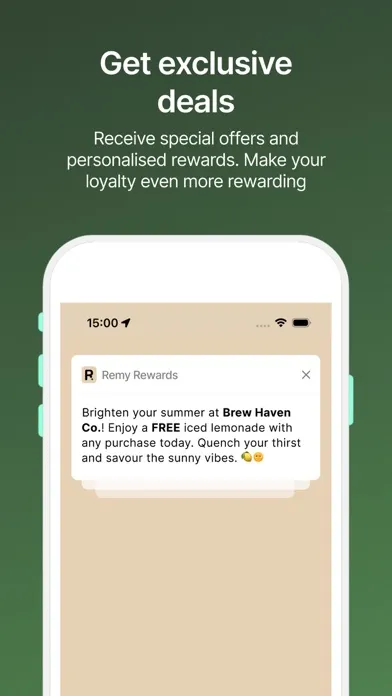 Capturas de tela do Remy Rewards