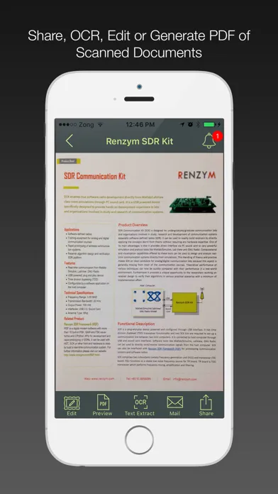 Tangkapan skrin ScanX - PDF Document Scanner With OCR
