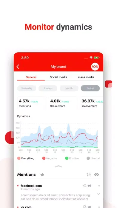 Screenshot di ION — brand protection system